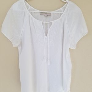 Ann Taylor Loft White Top